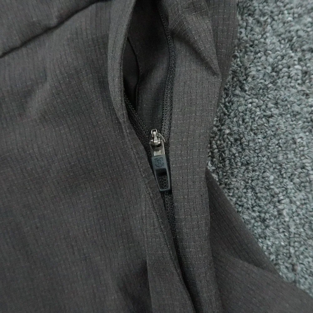 lululemon Jacket Mens Large Gray Airing Easy Bomber Full Zip Pockets Lightweight